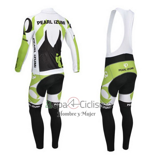 Pearl Izumi Ropa Ciclismo Culotte Largo 2013 Hombre Mangas Largas Blanco y Verde